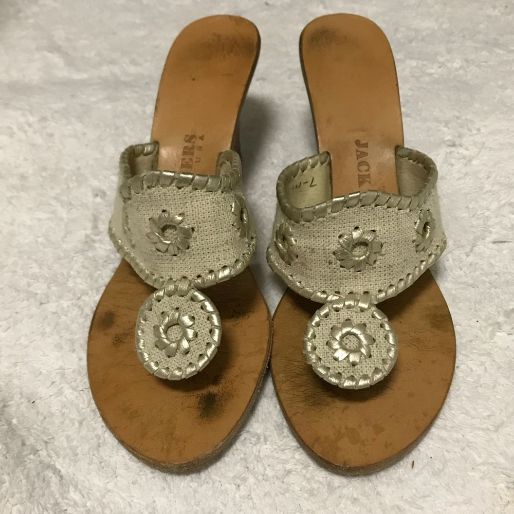 Jack Rogers linen wedge